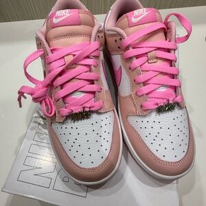Nike Women's Pink and White Sneakers
